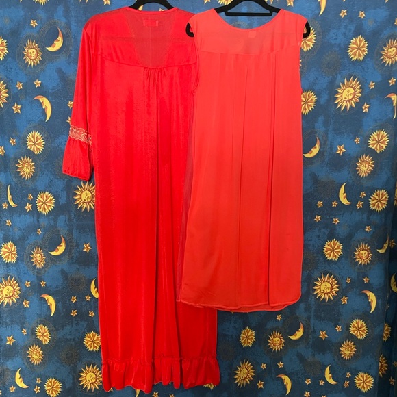 Authentic Vintage red nightwear set - Picture 6 of 11